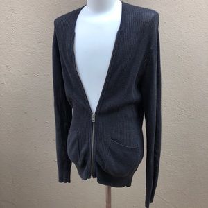 All Saints Cotton Zip Cardigan